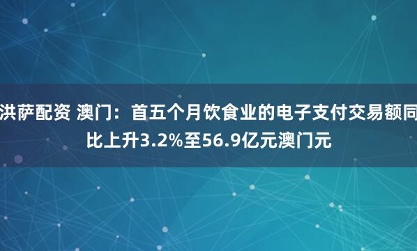 洪萨配资 澳门：首五个月饮食业的电子支付交易额同比上升3.2%至56.9亿元澳门元